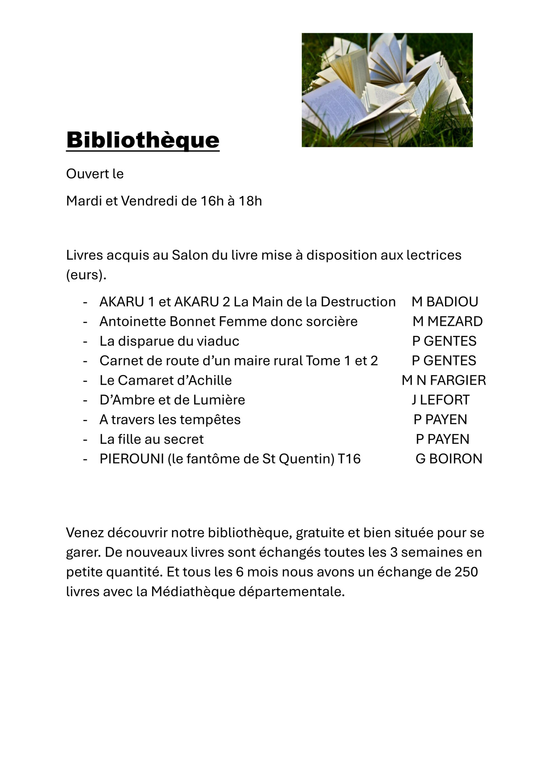 You are currently viewing Bibliothèque