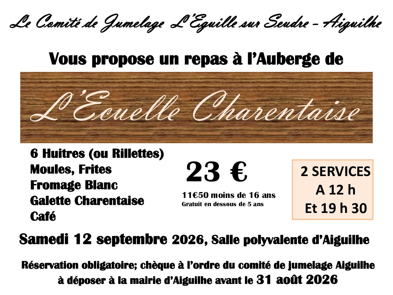 You are currently viewing L&rsquo;écuelle charentaise : le 12 septembre